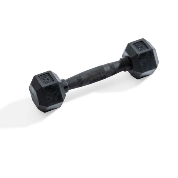 Hexagonal dumbbell 1kg Black