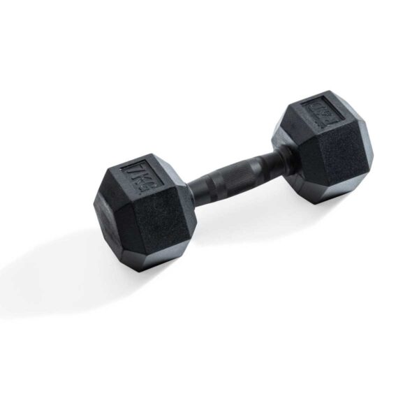 Hexagonal dumbbell 7kg Black