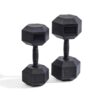 Hexagonal dumbbell 2,5kg Black - Afbeelding 2