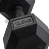 Hexagonal dumbbell 2,5kg Black - Afbeelding 7