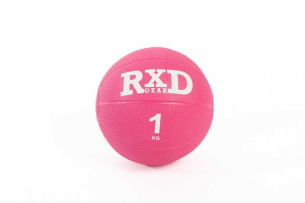 Rubber medicine ball 1kg roze