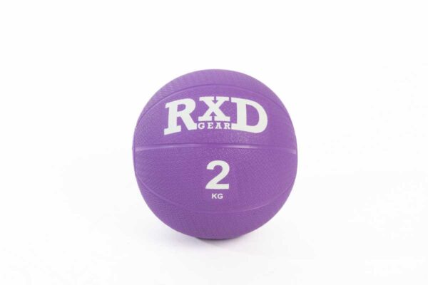 Rubber medicine ball 2kg paars