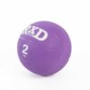 Rubber medicine ball 2kg paars - Afbeelding 2