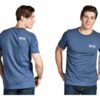 T-shirt man blue/white XL - Afbeelding 2